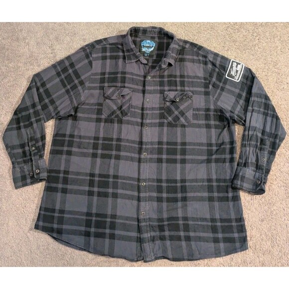 Angry Minnow Flannel Company Hamm's Beer Plaid Flannel Shirt Men's 2XL - Picture 1 of 8